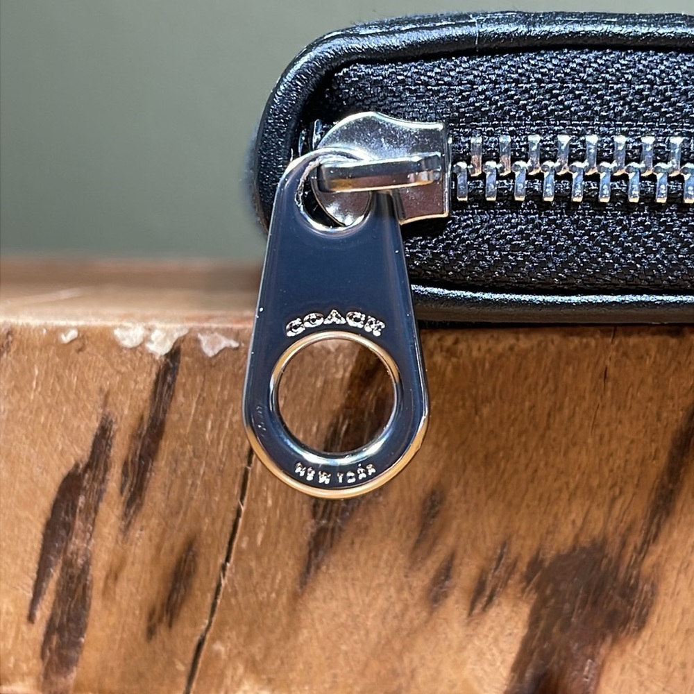 NEW COACH LONG ZIP AROUND WALLET IN SIGNATURE JACQUARD & REFINED CALF LEATHER - Picture 11 of 16